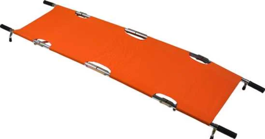 image of an orange emergency stretcher